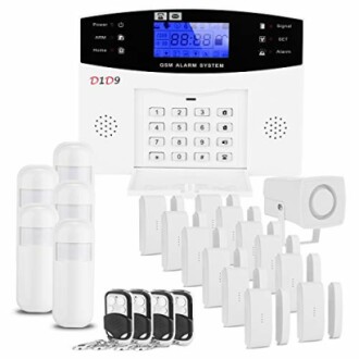 GSM alarm system kit with keypad and sensors