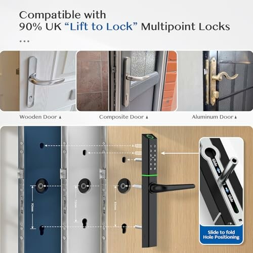 Multipoint lock compatibility with various door types.