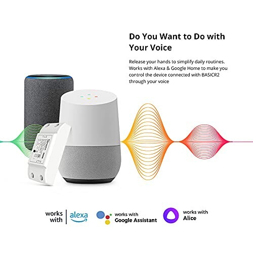 Smart home devices compatible with Alexa and Google Assistant.